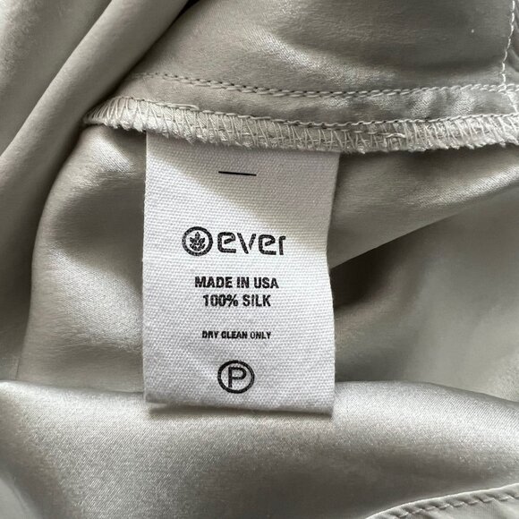 Ever Women's 100% Silk Wrap Front Romper Light Gray Size Small Rare NWT - Picture 10 of 16